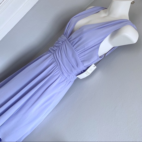 WAYF Sleeveless Plunge V Neck Dress Periwinkle NWT • S - Picture 5 of 9